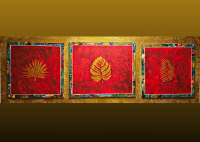 Abstrakte Acrylmalerei mit geometrischer Ordnung, Harmonie und Balance