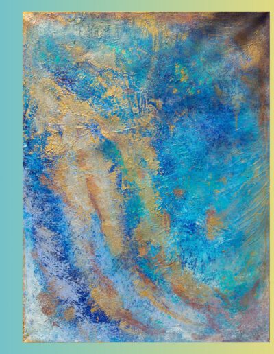 Abstrakte Acrylmalerei mit weichen Übergängen, Bewegung und innerer Fluss
