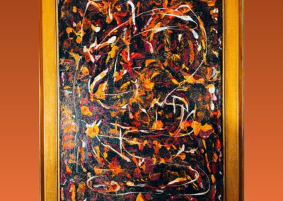 Abstrakte Acrylmalerei mit offener Struktur, Freiheit ohne Richtung