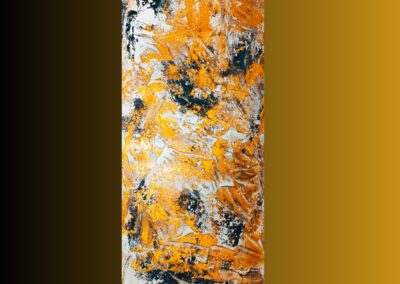 Abstrakte Acrylmalerei mit vertikaler Ausrichtung, Klarheit und Stabilität